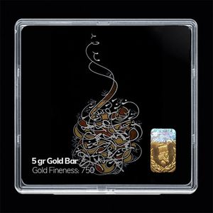شمش طلا 18 عیار مدوپد مدل شعر کد sg11165