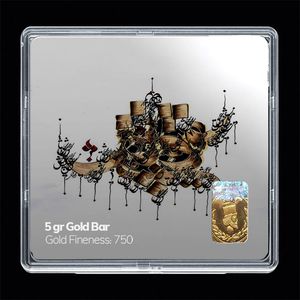 شمش طلا 18 عیار مدوپد مدل شعر کد sg11191