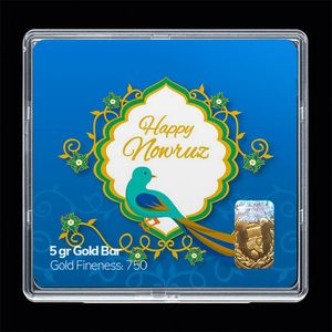 شمش طلا 18 عیار مدوپد مدل نوروز و سال نو کد sg11501
