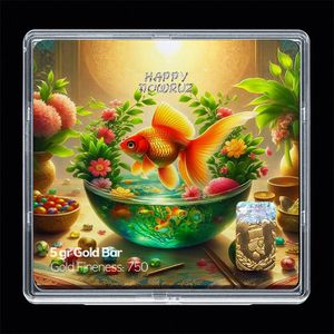 شمش طلا 18 عیار مدوپد مدل نوروز و سال نو کد sg11538