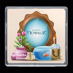 شمش طلا 18 عیار مدوپد مدل نوروز و سال نو کد sg11543