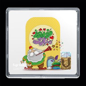 شمش طلا 18 عیار مدوپد مدل نوروز و سال نو کد sg11580