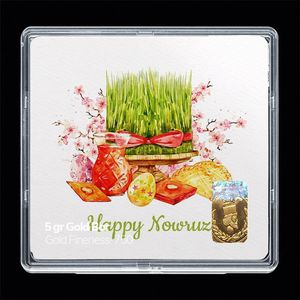 شمش طلا 18 عیار مدوپد مدل نوروز و سال نو کد sg11600
