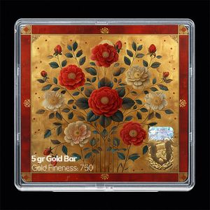 شمش طلا 18 عیار مدوپد مدل نوروز و سال نو کد sg11606