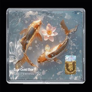 شمش طلا 18 عیار مدوپد مدل نوروز و سال نو کد sg11607