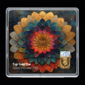 شمش طلا 18 عیار مدوپد مدل نوروز و سال نو کد sg11614