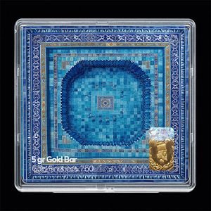 شمش طلا 18 عیار مدوپد مدل نوروز و سال نو کد sg11621