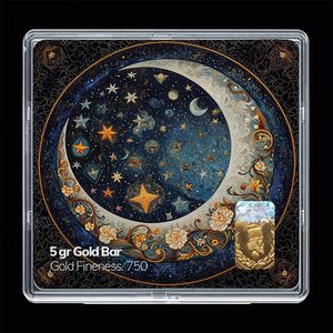 شمش طلا 18 عیار مدوپد مدل نوروز و سال نو کد sg11635