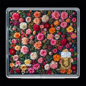 شمش طلا 18 عیار مدوپد مدل نوروز و سال نو کد sg11643