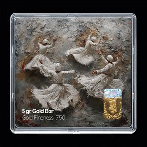 شمش طلا 18 عیار مدوپد مدل نوروز و سال نو کد sg11647