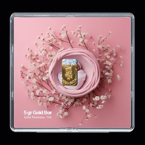 شمش طلا 18 عیار مدوپد مدل نوزاد کد sg 10266