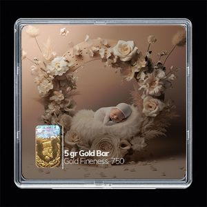 شمش طلا 18 عیار مدوپد مدل نوزاد کد sg10272