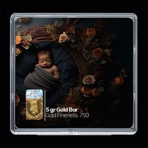 شمش طلا 18 عیار مدوپد مدل نوزاد کد sg10333
