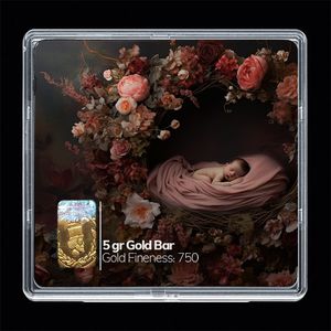 شمش طلا 18 عیار مدوپد مدل نوزاد کد sg10335