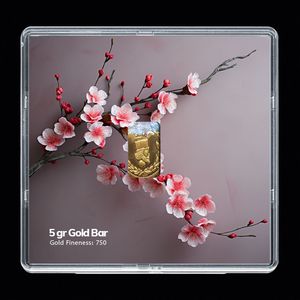 شمش طلا 18 عیار مدوپد مدل گل کد sg 10304