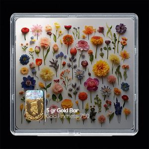 شمش طلا 18 عیار مدوپد مدل گل کد sg10544
