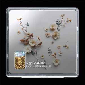 شمش طلا 18 عیار مدوپد مدل گل کد sg10574