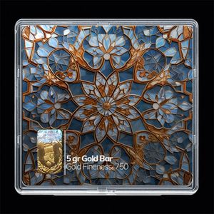 شمش طلا 18 عیار مدوپد مدل گل کد sg10696