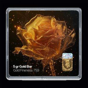 شمش طلا 18 عیار مدوپد مدل گل کد sg11768