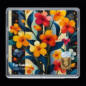 شمش طلا 18 عیار مدوپد مدل گل کد sg11774
