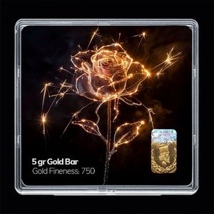 شمش طلا 18 عیار مدوپد مدل گل کد sg11784