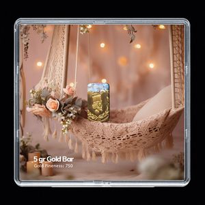 شمش طلا 18 عیار مدوپد مدل گهواره کد sg 10292