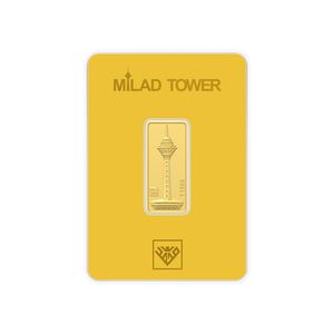 شمش طلا 24 عیار طلای محمد مدل برج میلاد snf1