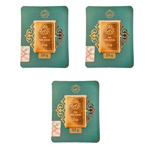 شمش طلا 24 عیار مدوپد مدل اقلیما کد eg20 3 بسته 3 عددی