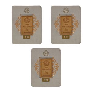 شمش طلا 24 عیار مدوپد مدل اقلیما کد eg5 3 بسته 3 عددی