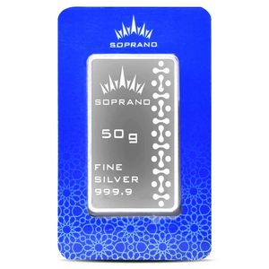 شمش نقره 50 گرمی سوپرانو gf 50
