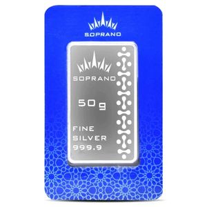 شمش نقره سوپرانو مدل sp50 9999