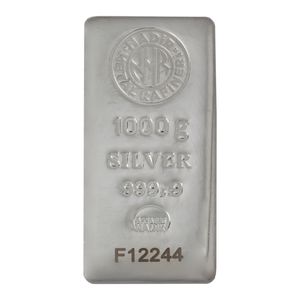 شمش نقره عیار کامل 999.9  گالری تاج آبادی مدل ترکیه کد t 1000
