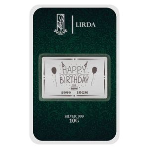 شمش نقره لیردا طرح تولدت مبارک 999 10 hbd