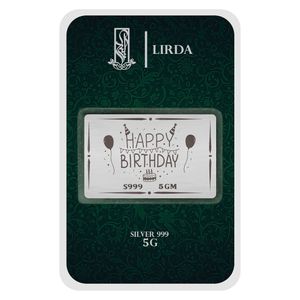 شمش نقره لیردا طرح تولدت مبارک 999 5 hbd