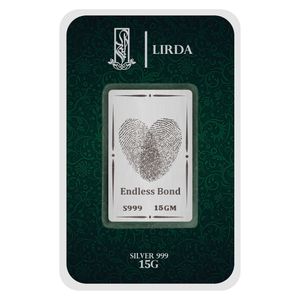 شمش نقره لیردا طرح قلب اثرانگشت کد 999 15 endless bound