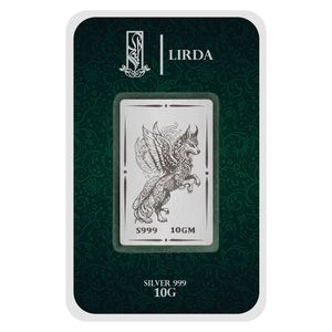 شمش نقره لیردا طرح گرگ بال دار 999 10 winged wolf