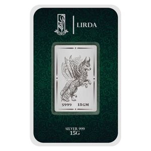 شمش نقره لیردا طرح گرگ بال دار 999 15 winged wolf