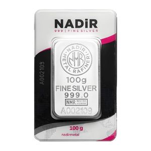 شمش نقره ندیر مدل 100g