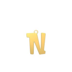 شمش نقره گالری طلا توسطی مدل حرف n کد ns51d47b