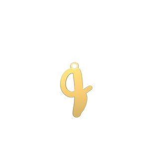 شمش نقره گالری طلا توسطی مدل حرف q کد ns304b94