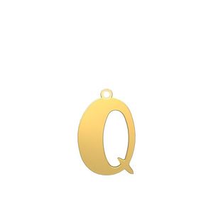 شمش نقره گالری طلا توسطی مدل حرف q کد ns31c07e