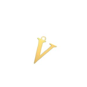 شمش نقره گالری طلا توسطی مدل حرف v کد nsdb4808