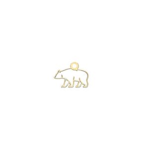 شمش نقره گالری طلا توسطی مدل خرس کد ns843f57