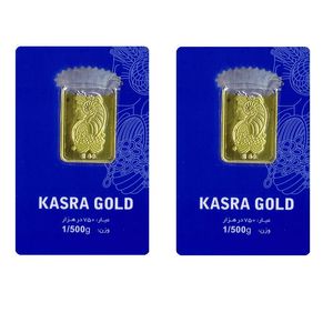 طلا گرمی 18 عیار گالری طلای نجفپور مدل k 2.400  بسته دو عددی