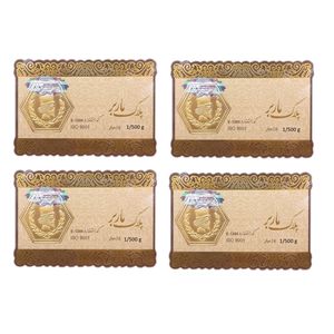 طلا گرمی 18 عیار گالری طلای نجفپور مدل m6 g بسته چهار عددی