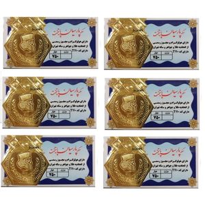 طلا گرمی 18 عیار گالری طلای نجفپور مدل p_1.800  بسته 6 عددی
