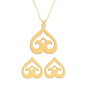 نیم ست طلا 18 عیار زنانه فرشته مدل  طرح اسلیمی whslz 000075