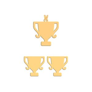 نیم ست طلا 18 عیار زنانه فرشته مدل کاپ ورزشی  whsl 000171