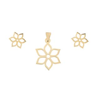 نیم ست طلا 18 عیار زنانه ماهک مدل ms0257