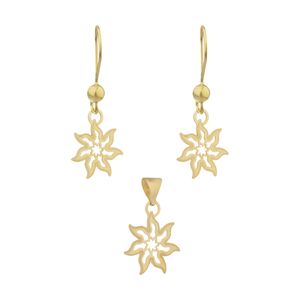 نیم ست طلا 18 عیار زنانه مایا ماهک مدل ms0474 طرح خورشید